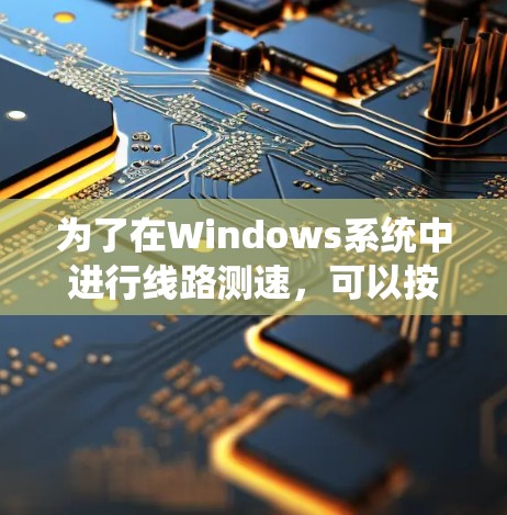 为了在Windows系统中进行线路测速,可以按照以下步骤进行 为了在Windows系统中进行线路测速,可以按照以下步骤进行