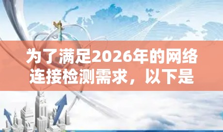 为了满足2026年的网络连接检测需求,以下是推荐的网络连接检测软件的选择和解释 为了满足2026年的网络连接检测需求,以下是推荐的网络连接检测软件的选择和解释