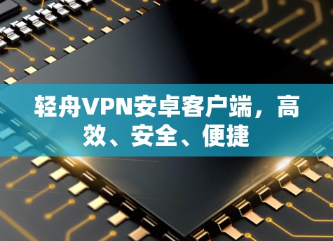 轻舟VPN安卓客户端，高效、安全、便捷