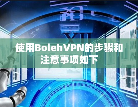 使用BolehVPN的步骤和注意事项如下 使用BolehVPN的步骤和注意事项如下